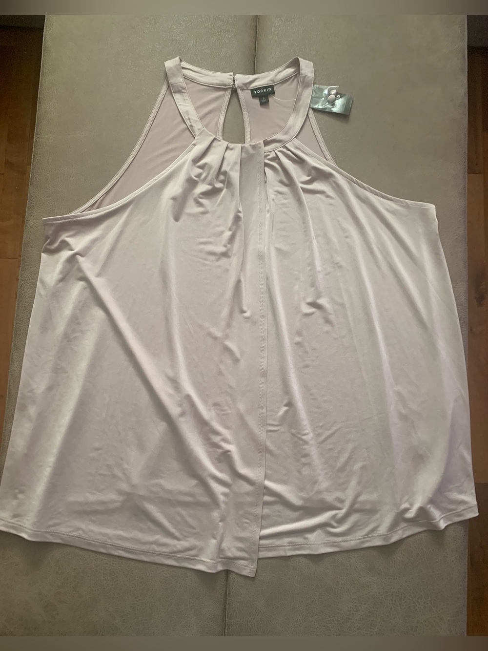 Torrid Womens Soft Shiny Mushroom Kity High Neck Flowy Tank Top NEW 3X (22-24)